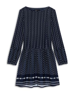 Patterned Pleated Dress