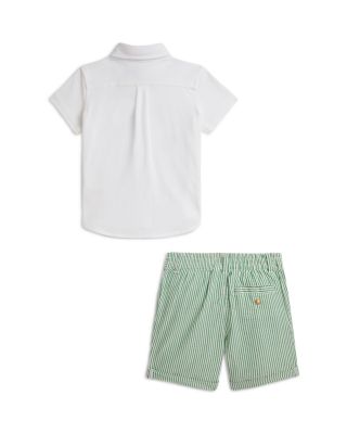 Boys' Knit Oxford Shirt & Seersucker Shorts - Baby