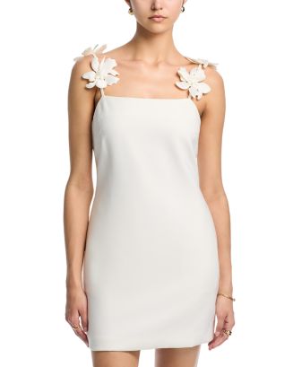 water toned floral alexandre cut out mini dress Agua By Agua Bendita Agua Cauca Floral Cotton Mini Dress