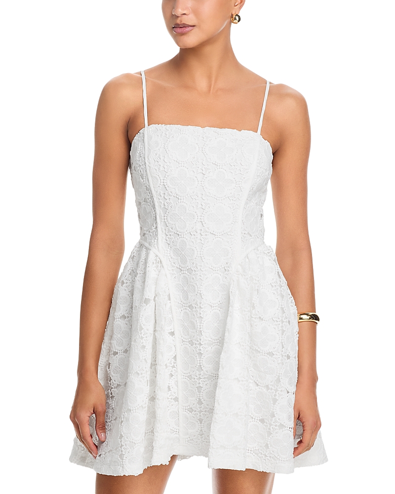 Aqua Clover Lace Shaped Mini Dress - Exclusive