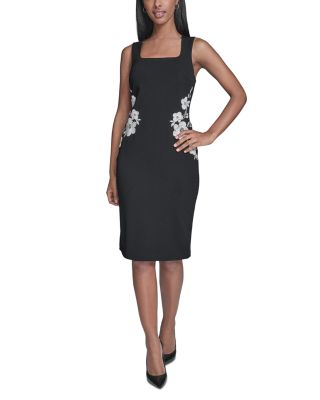 Scuba Crepe Midi Dress