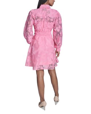Floral Organza Shirt Dress