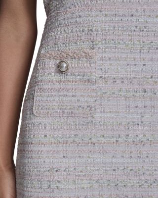 Multicolor Metallic Tweed Dress