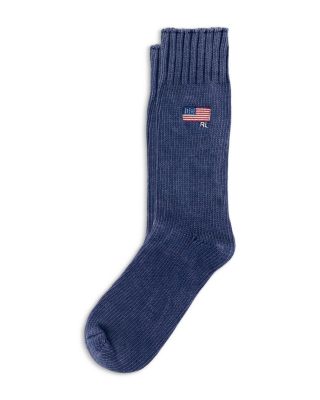 Polo Country Store Indigo Flag Crew Socks