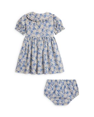 Girls' Blueberry Cotton Shirtdress & Bloomer - Baby