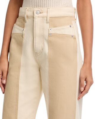 Taylor High Rise Wide Leg Jeans in Ecru/Sto