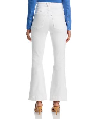 Carson High Rise Ankle Flare Jeans in White