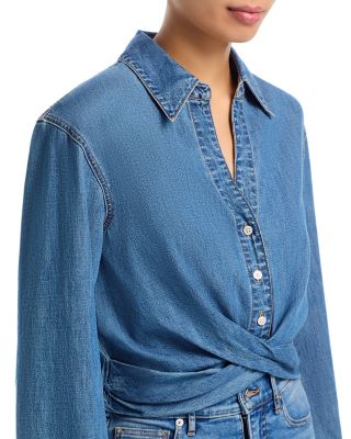 Timothy Twist Hem Denim Shirt