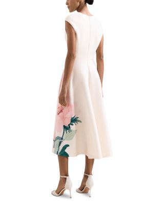 Rakhi Scuba Floral Printed Midi Dress