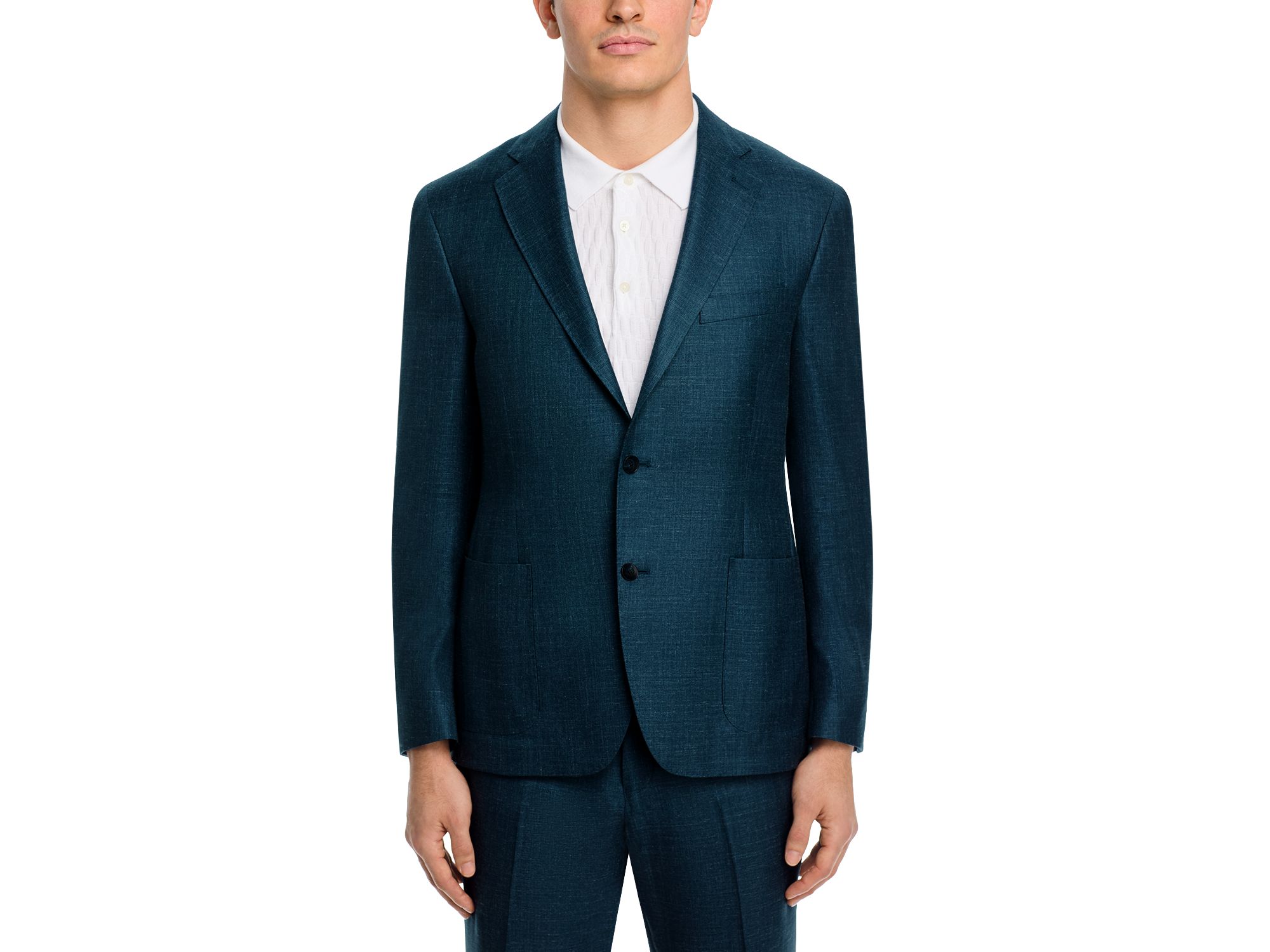 Wool, Silk & Linen Mélange Suit Jacket — Image 7