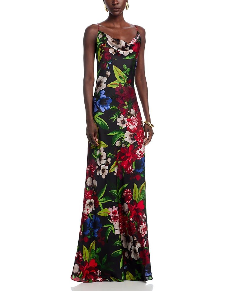 Aqua Printed Spaghetti Strap Slip Dress - Exclusive