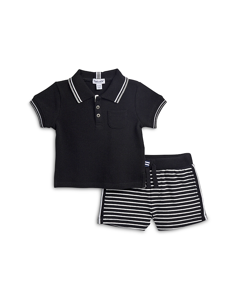 Splendid Boys' Bennett Stripe Shorts Set - Baby In Black