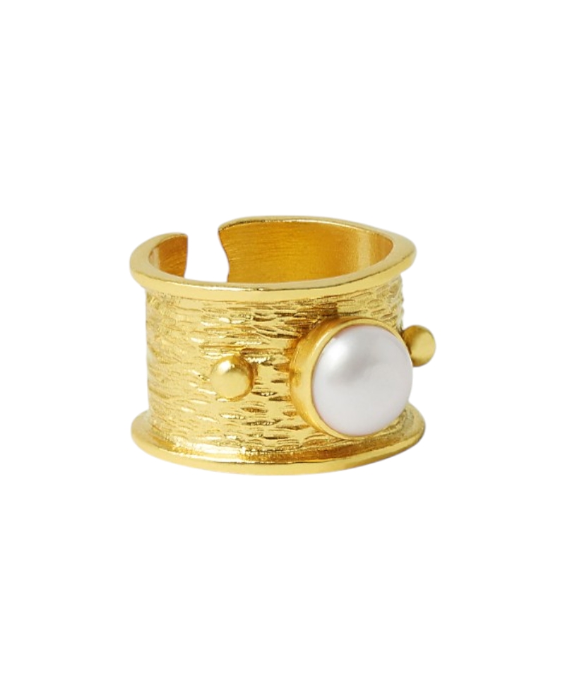 Ottoman Hands Della Pearl Band Ring