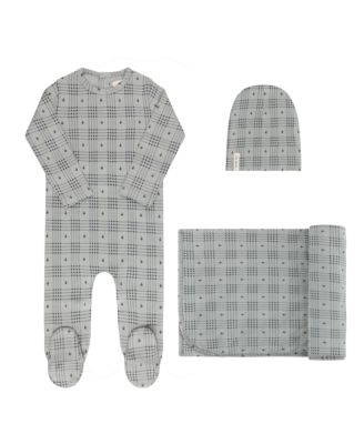  Unisex Cotton Floral Plaid Collection Take Me Home Set - Baby