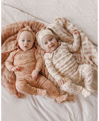  Unisex Cotton Floral Plaid Collection Blanket - Baby