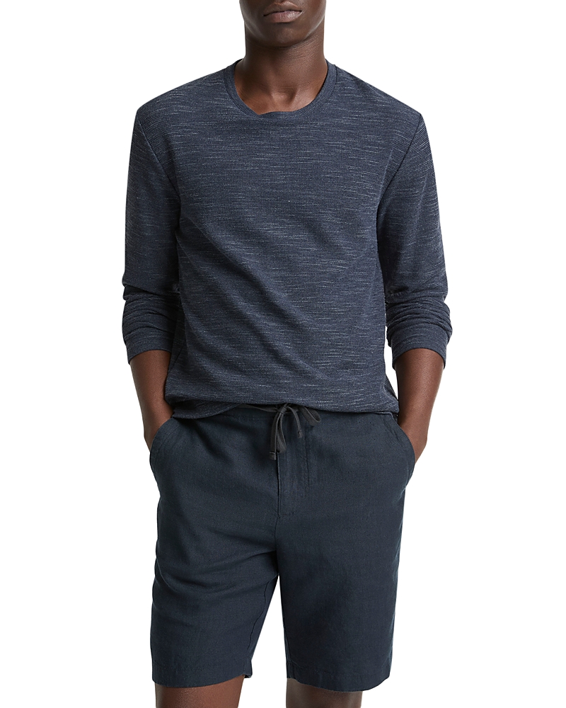 Vince Linen Double Knit Long Sleeve Crew