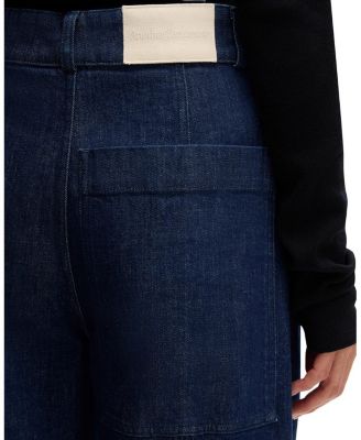  Cuffed Denim in Dark Rinse Blue