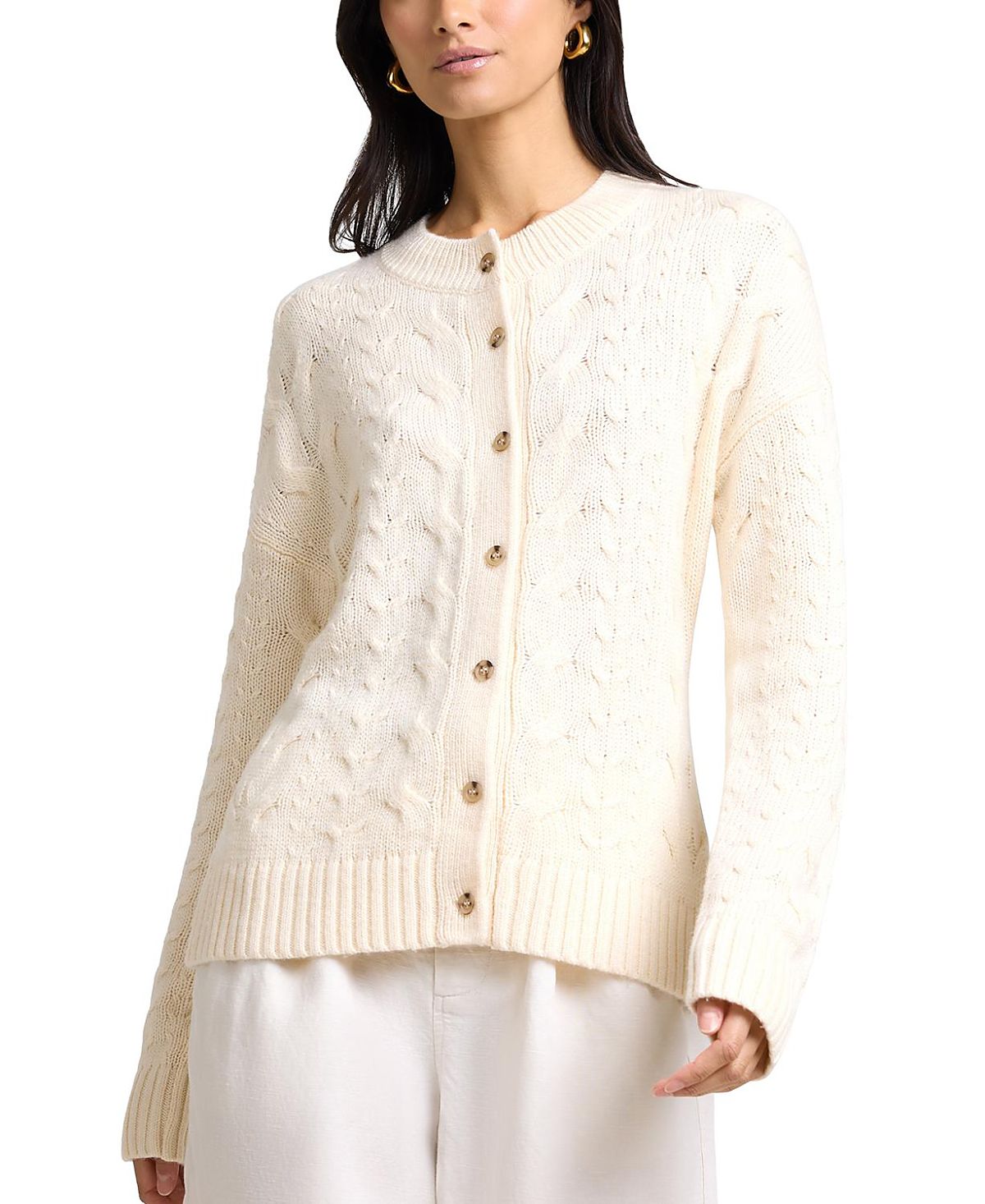 Onia Fitted Cable Knit Cardigan