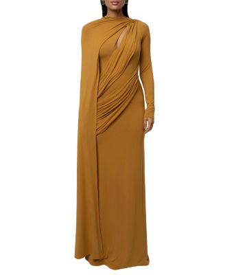 Draped Elegance Cape Dress