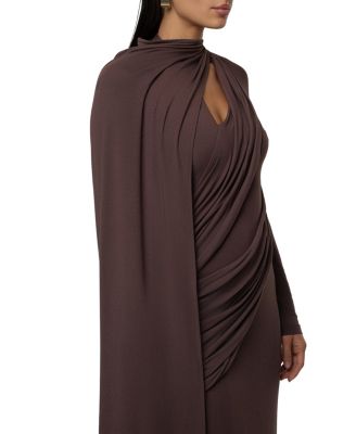 Draped Elegance Cape Dress
