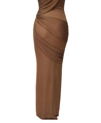  Opulent Metallic Maxi Skirt