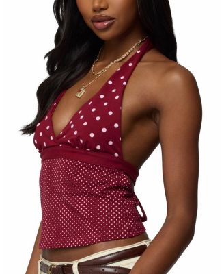 Ginny Mixed Polka Dot Halter Top