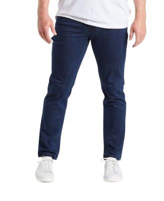 Men's Classic Fit Jeans Signature Stretch Denim Dark Wash Blue