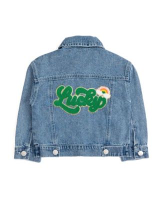 Girls' Lucky Rainbow Patch St. Patrick's Day Denim Jacket - Little Kid, Big Kid