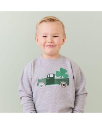 Boys' Shamrock Truck Patch St. Patrick's Day Sweatshirt - Baby, Little Kid