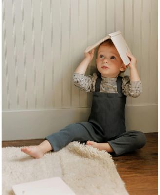 Unisex Cotton Floral Plaid Collection Bodysuit + Overalls - Baby, Little Kid