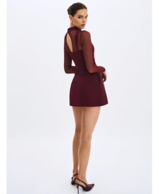  Natasha Faux Two-Piece Turtleneck Mini Dress