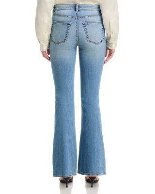 Helena 5 Pocket High Rise Flared Jeans in Light Wash