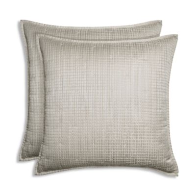 Luxe Textured Check Sham Set, Euro - Exclusive