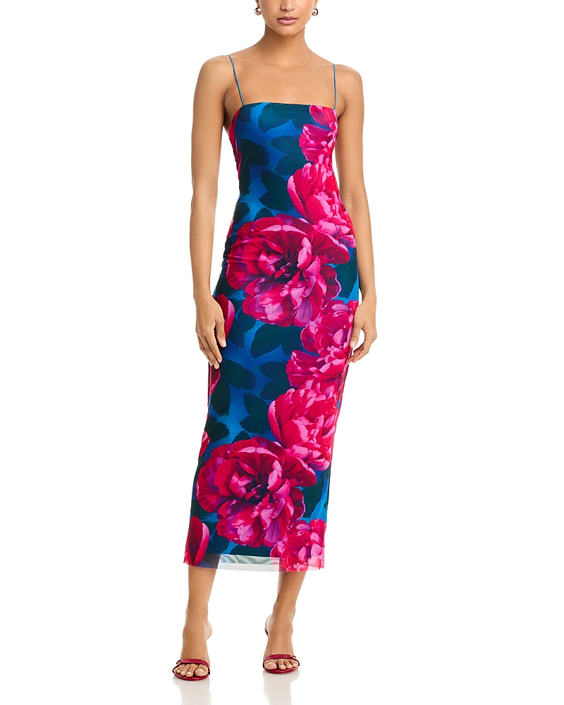 Aqua Mesh Midi Dress - Exclusive