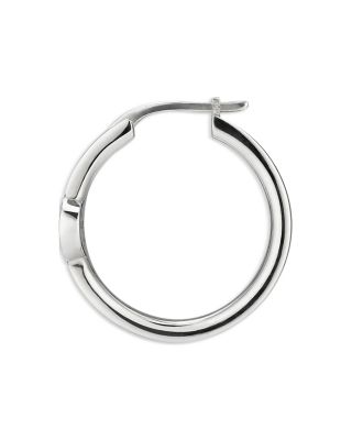 Sterling Silver Interlocking Hoop Earrings