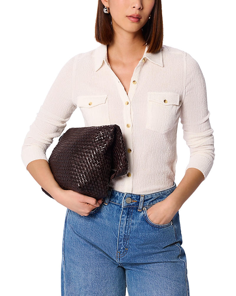 Whistles Textured Detail Jersey Shirt