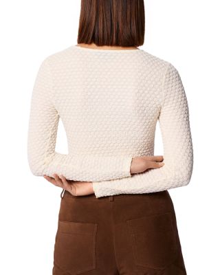 Textured Circle Jersey Top