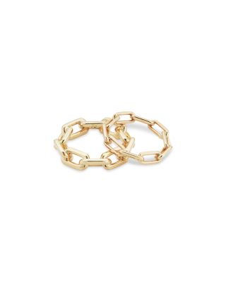 18K Yellow Gold Saxon Large Chain Link Ring