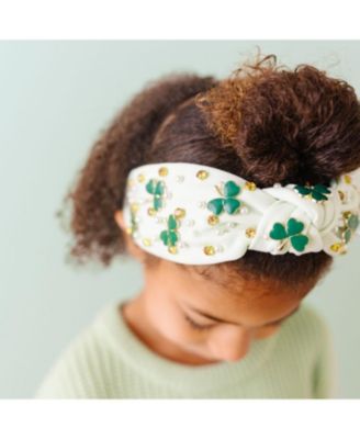 Girls' Shamrock Pearl St. Patrick's Day Gemstone Headband - Little Kid, Big Kid