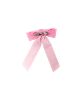 Girls' Velvet Long-Tailed Bow Barrette