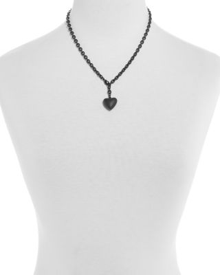 Mini Puffy Heart Necklace, 18"