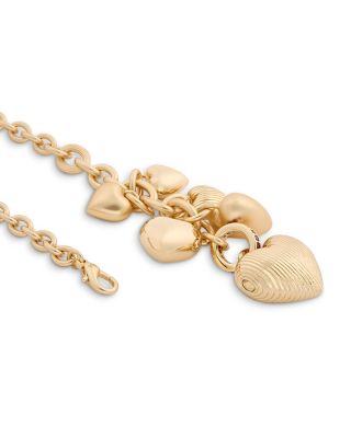 Family of Hearts Pendant Necklace, 27"