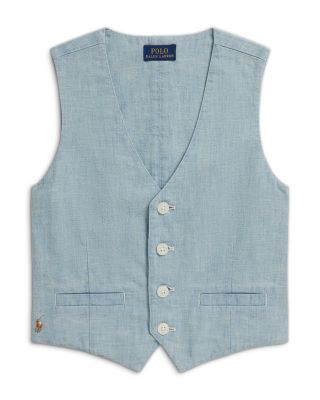 Girls' Indigo Chambray Vest - Big Kid