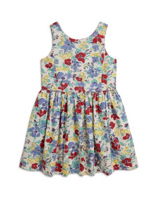 Girls' Floral Cotton Dress - Little Kid