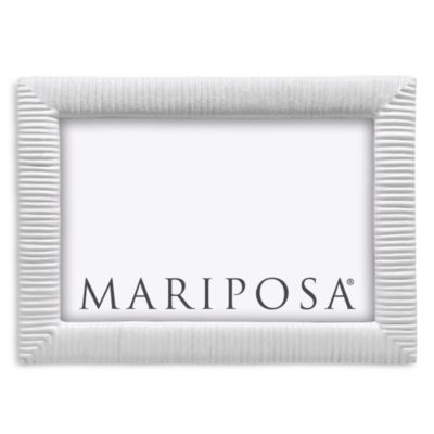 Woven Look White Frame, 4" x 6"