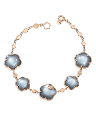 18K Rose Gold Lunar Night Blue Gem & Diamond Bracelet