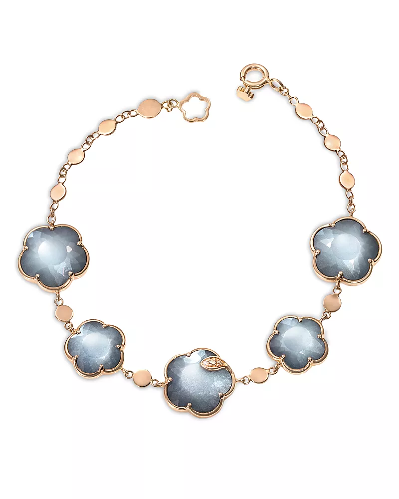 Pasquale Bruni 18K Rose Gold Lunar Night Blue Gem & Diamond Bracelet