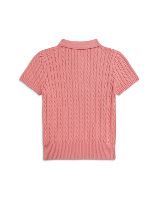 Girls' Mini Cable Cotton Polo Sweater - Little Kid