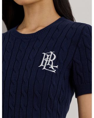 Cable Knit Short Sleeve Sweater