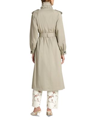 Funnel Neck Maxi Trench Jacket